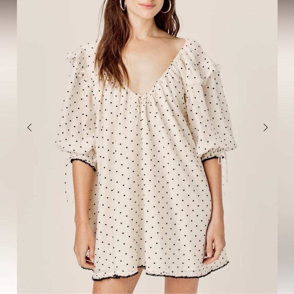 FOR LOVE AND LEMONS | Eden Mini Dress in Natural